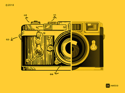 LEICA artwork camera digital digital art drawing graphic illustration leica photoshop vector vintage