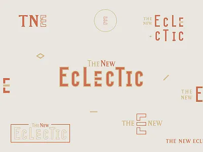 The New Eclectic - Branding + Icons brand branding design eclectic event design handlettering icons illustration lettering logo logotype monoline sub marks symbols typography