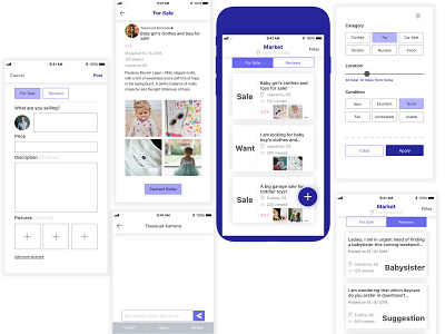 An app for moms app events social ui ux