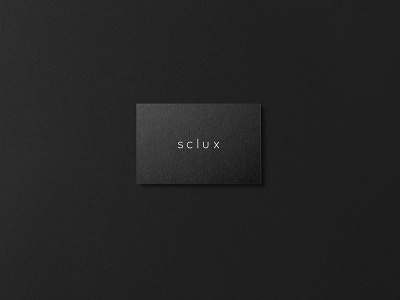 sclux - brand identity adobe illustrator black and white branding clean design graphic deisgn minimal typography