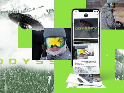 Odyssey Collection Mobile Design branding creative design graphic desgin mobile design mockup design snowboarding typogaphy ui web web design