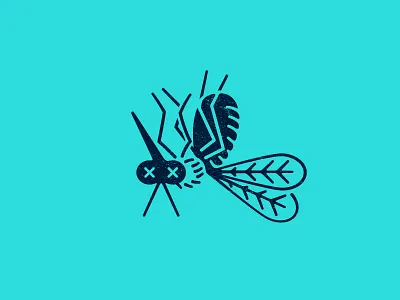 Vectober 10/17 - Swollen blue bug dead illustration inktober inktober 2018 mosquito vectober vectober2018