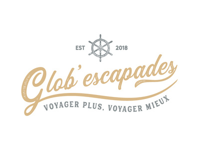 Glob'escapades Logo design graphic lettering lettering art logo