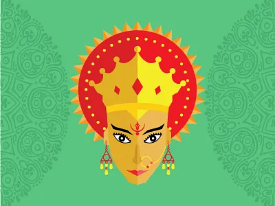 Navratri Illustration design dribbble goddess illustration minimal navratri vector