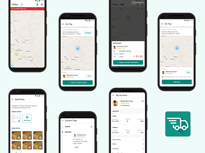 Logistics App - Drivers app driver app logistics ui ux