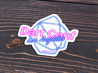 Sticker conference dart icon identity illustration logo los angeles sticker sticker design sticker mule