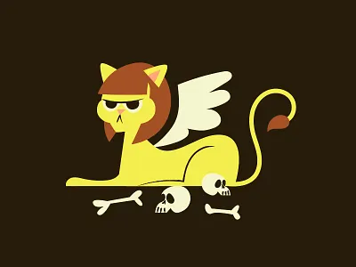 Sphinx ai day 9 halloween illustration inktober monsters