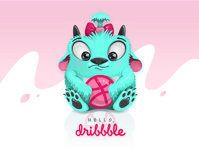 Hello Dribbble design illustration vector