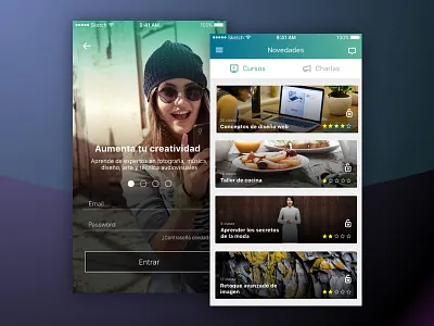 Microlearning App app app design card courses learning login microlearning slide ui ux