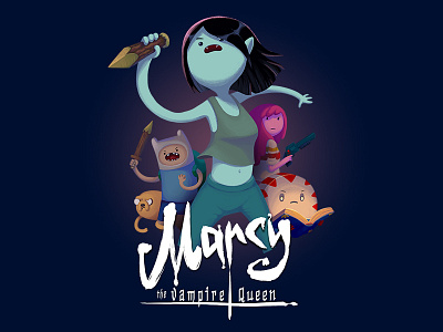 Adventure time fanart adventure time bubblegum buffy fanart finn illustration marceline queen stakes vampire