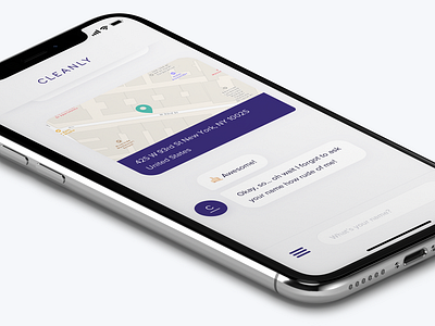 Cleanly chatbot clean cui design laundry ui