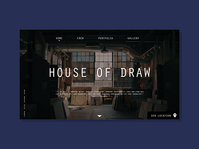 House of Draw design ui ux web website