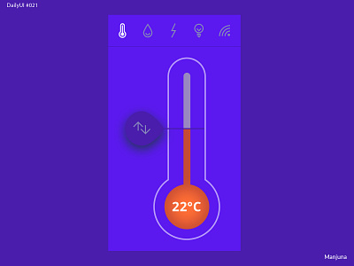 Daily UI #021 Home Monitor android app app concept celsium cold dailui daily daily ui daily ui 021 dailyui flat home illustration illustrator inteface monitor temperature ui ux warm