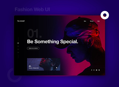 Fashion Web UI jamming gradient landing landing design landing page minimal ui uidesign uiux website website concept website design