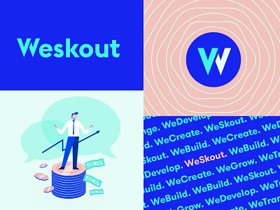 Weskout - Branding System agency brand system design system firm illustration logotype marketing pattern sales texture vector