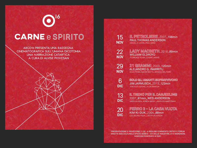 Example of Carne e Spirito Flyer Argo16