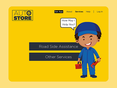 Services, AutoStore. concept design illustrator ui ux web webdesign website