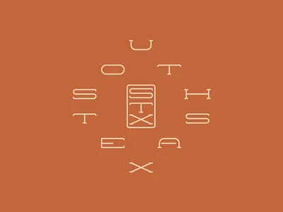 South Texas custom type football graphic hookem letters monoline texan texas type