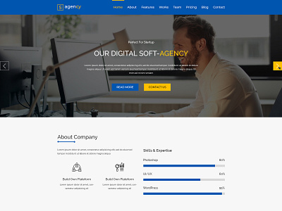 Agency PSD Template agency business clean creative ecommerce minimal portfolio