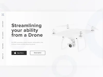 Drone Landing app art clean design drone landing minimal simple ui ux web