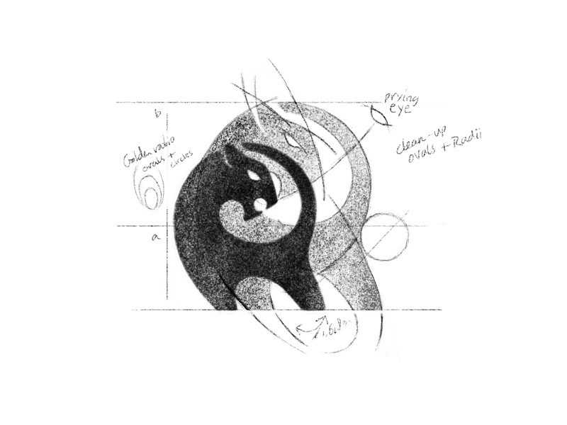 Example of Raw Logo Concept Sketches