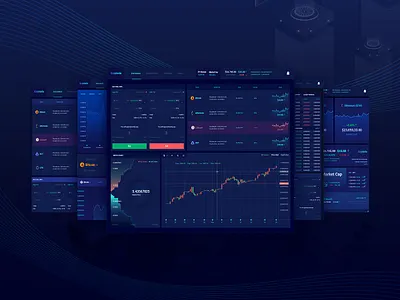 Cryptocurrency Trading Dashboard bitcoin business chart cryptocurrency currency exchange dashboard forex ico agency trading wallet web design