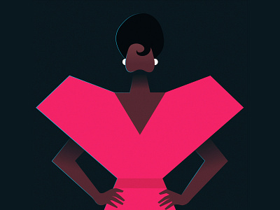 Day 8 - Star 2d character diva dress illustration pink singer star