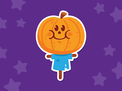 "Scary" Pumpkin Scarecrow cartoon cute emoji emoticon flat funny halloween happy happy face illustration kawaii orange playoff pumpkin scarecrow smile spooky sticker stickermule sweet