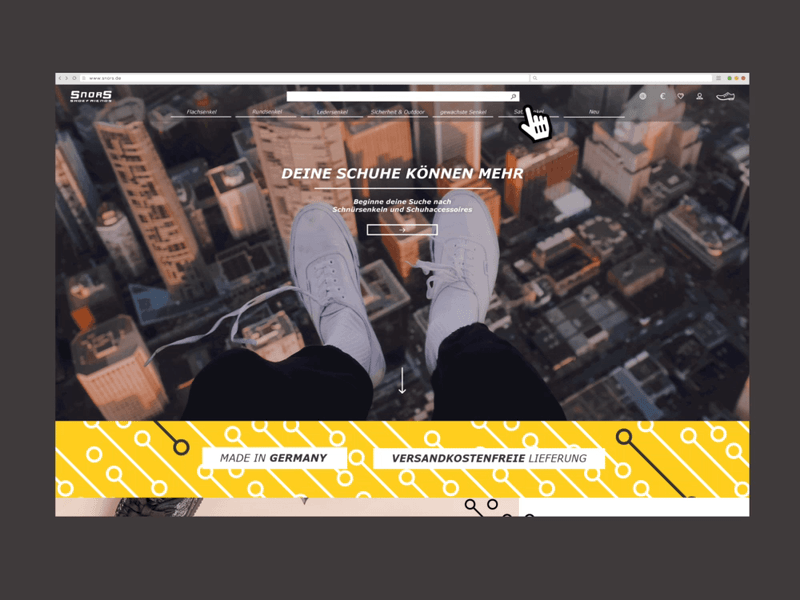 SNORS Shoelaces animation branding design minimal ui ux vector web website