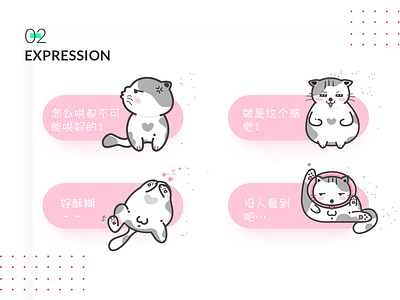 Cuty Kitty Expression design illustration