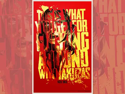 F*** With Yakuzas film illustration kill bill poster tarantino typography