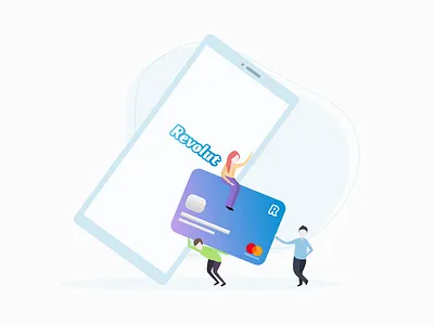 Revolut - Illustration bank card design dribbble gradient illustration mobile revolut ssilbi ui vector