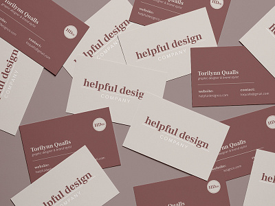 Helpful Design Company business cards agency brand identity brand style branding business card business card design design studio logo logotype print design typography wordmark