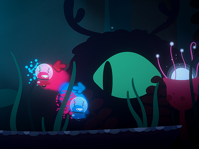 Joggernauts - Meet The Creeper creepy forest game art game dev illustration indie dev monster night spooky vector video game