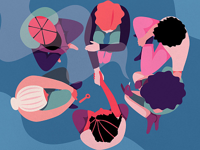Group Therapy editorial illustration illustration marijuana mental health therapy trauma