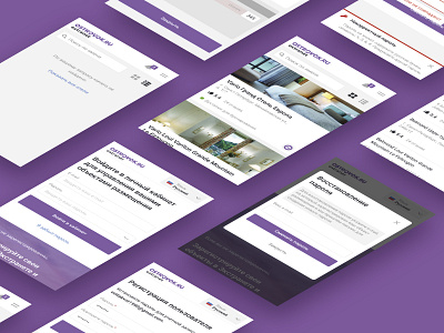 Extranet mobile adaptive design system mobile ui violet