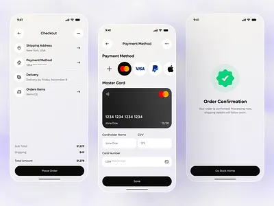 Ecommerce App Concept - Payment app app concept app design booking payment ecommerce ios luxury shopping mobile mobile app mobile app design payment payment method shopping mobile app concept success payment uiux