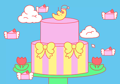 time for a cake! animation bakery branding cake colorful cute illustration logo title sequence youtube