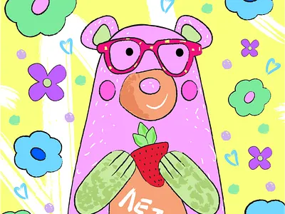 T-shirt Print adobe illustrator bear design graphic design illustration summer vector