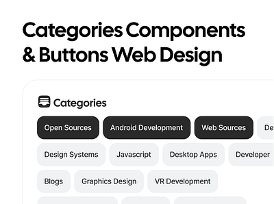 Categories Components & Buttons Web Design buttons category component ui web web design web development web ui design