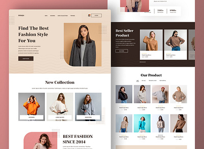 FIFASH - Clothing Brand Website clothing store fashion store website illustration landing page landing page design product design ui ux design website branding website design