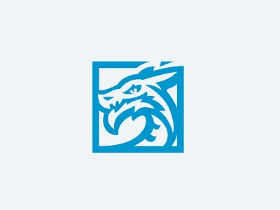 Dragon icon animal blue branding design dragon esports graphic design icon illustration logotype mascot logo ui vector