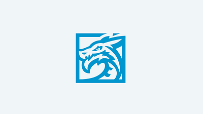 Dragon icon animal blue branding design dragon esports graphic design icon illustration logotype mascot logo ui vector