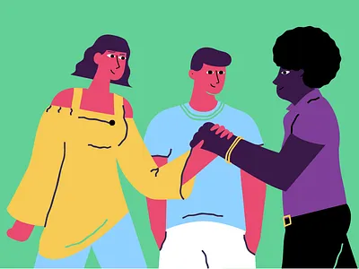 Meeting with friends 2d adobe character design fist bump flat friend illustration meeting vector