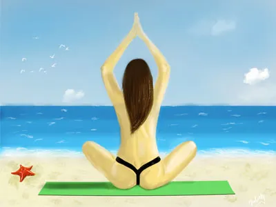 Yoga Girl art cg art illustration illustrator photoshop