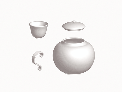 Teatober 🍵| Vectober #10 3d ceramic cup dishes drink tea teacup teapot