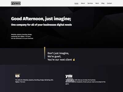 guwii homepage branding design flat identity illustration logo minimal typography ux web website