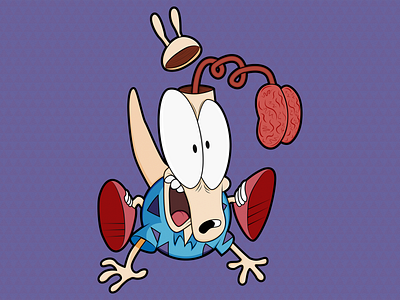 Rocko 90s cartoons drawing drawings illustration rockos modern life vector