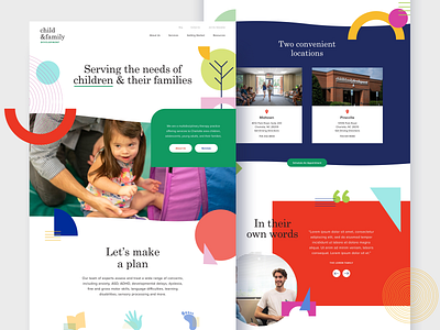 Child & Family Development child development education family kids psychology shapes therapy ui ux website