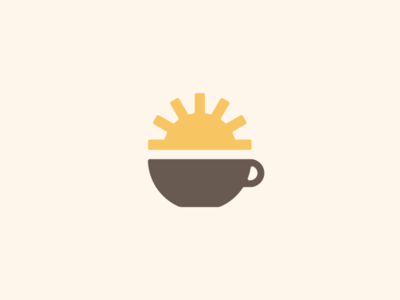 Cup O' Sunshine branding coffee identity logo minimal sun
